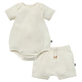 2-Piece Baby Neutral Dumpling Romper & Harem Shorts Bundle outfits Modern Moments™ by Gerber®