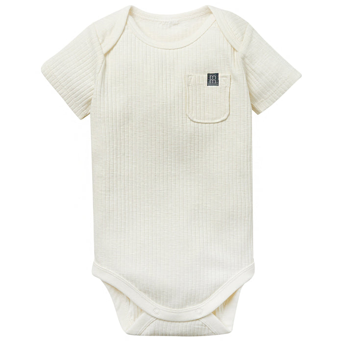 2-Piece Baby Neutral Ivory Stripe Short Sleeve Bodysuit & Pant Bundle outfits Modern Moments™ by Gerber®