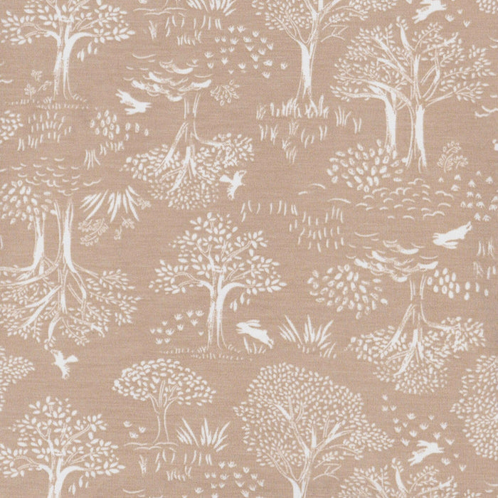 2-Piece Baby Neutral Ivory Tan Forest Swaddle Blanket & Hat Set Gerber®