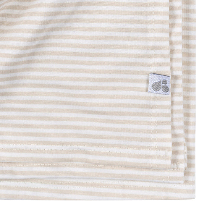 2-Piece Baby Neutral Tan Stripe Swaddle Blanket & Hat Set Gerber®