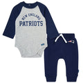 2-Piece Baby Neutral New England Patriots Bodysuit and Jogger Set NFL NFL