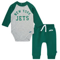 2-Piece Baby Neutral New York Jets Bodysuit and Jogger Set NFL NFL