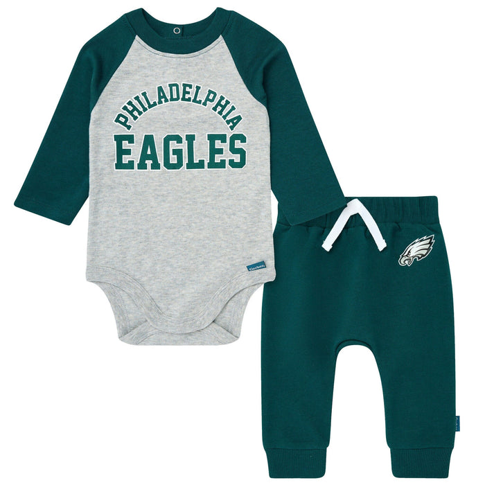 2-Piece Baby Neutral Philidelphia Eagles Bodysuit and Jogger Set NFL NFL