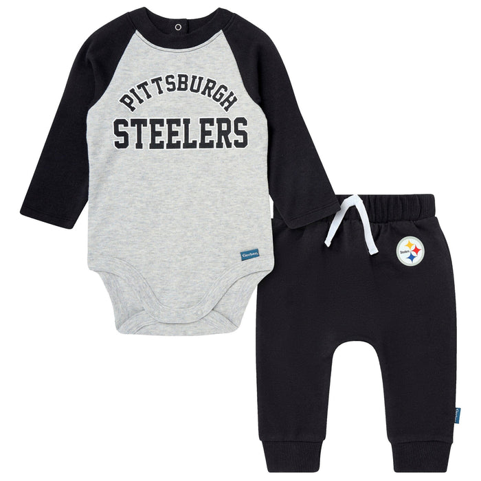 2-Piece Baby Neutral Pittsburgh Steelers Bodysuit and Jogger Set NFL NFL