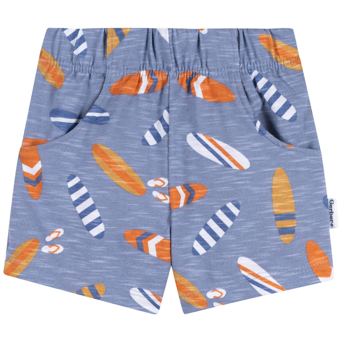 2-Piece Baby & Toddler Boys Blue Surfboard T-Shirt and Shorts Set Outfits & Sets Gerber®