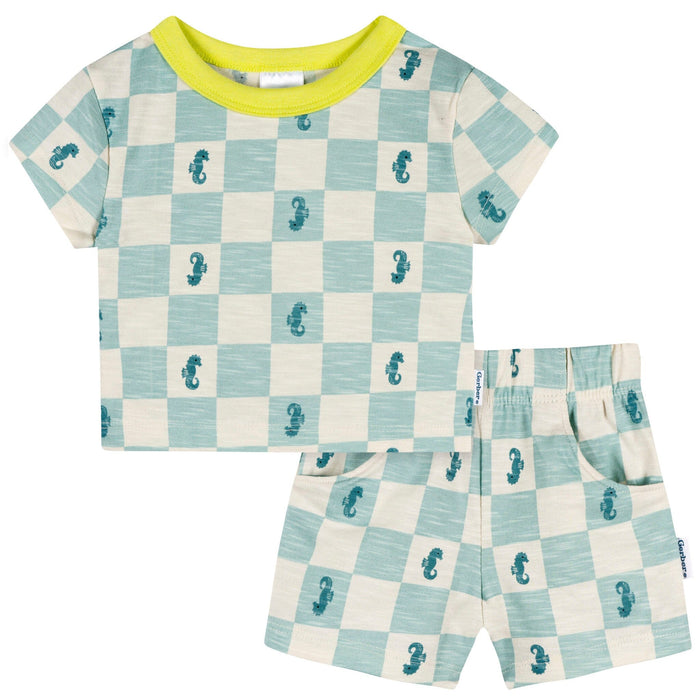 2-Piece Baby & Toddler Boys Green Seahorse T-Shirt and Shorts Set Outfits & Sets Gerber®