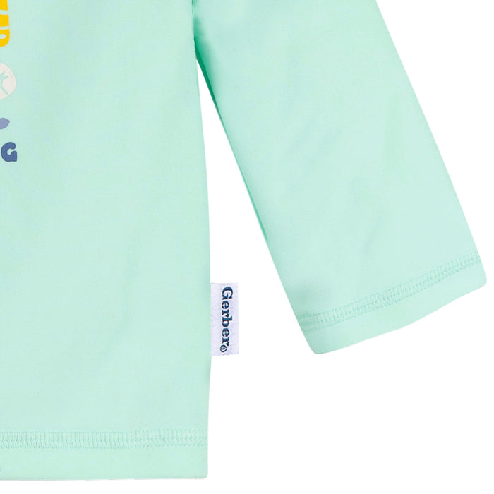 2-Piece Baby & Toddler Boys Green Stamps Rashguard & Trunks Set Swimwear Gerber®