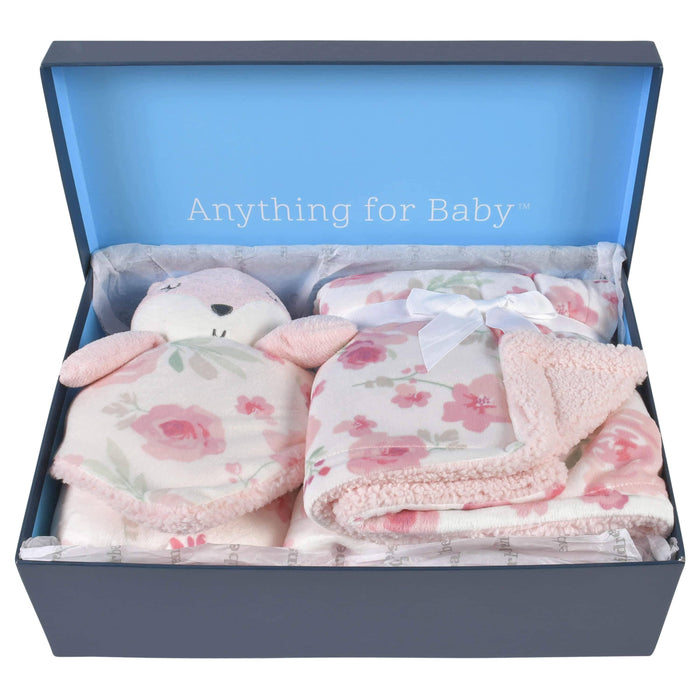 2-Piece Baby & Toddler Girls Fox Blanket & Security Blanket Set-Gerber Childrenswear