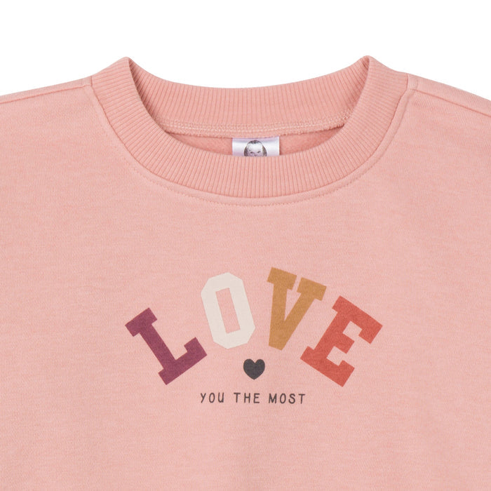 2-Piece Baby & Toddler Girls Peach Fleece Set