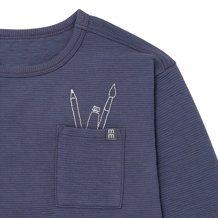 2-Piece Baby Boys Dark Blue Long Sleeve T-Shirt and Jogger Set Outfits & Sets Gerber®