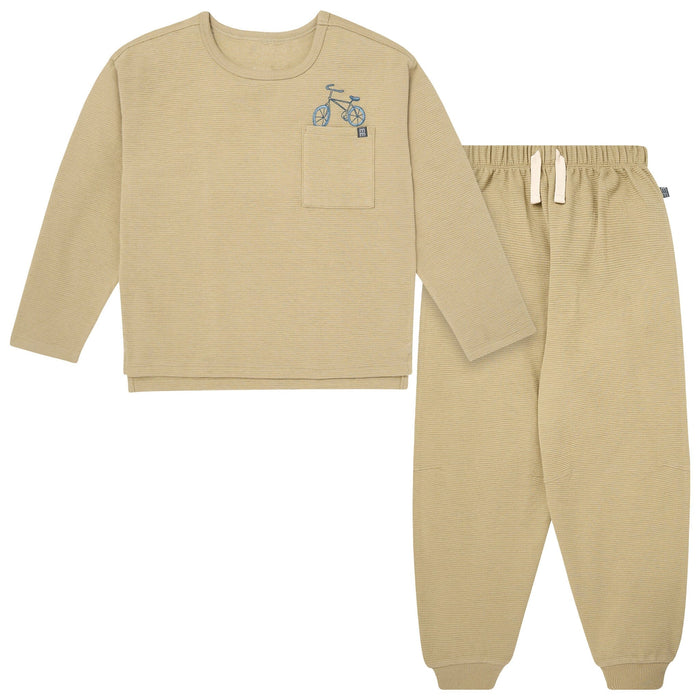 2-Piece Baby Boys Dark Green Long Sleeve T-Shirt and Jogger Set Outfits & Sets Gerber®