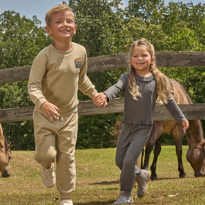 2-Piece Baby Boys Olive Green Sweatshirt and Jogger Set Outfits & Sets Modern Moments™ by Gerber®