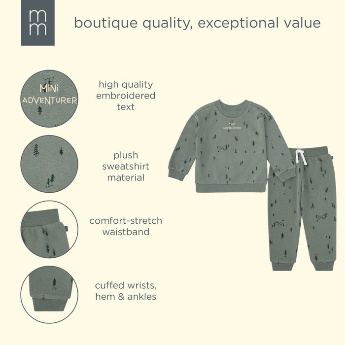 2-Piece Boys Trees & Mountains Sweatshirt and Jogger Set outfits modern moments™ by Gerber®