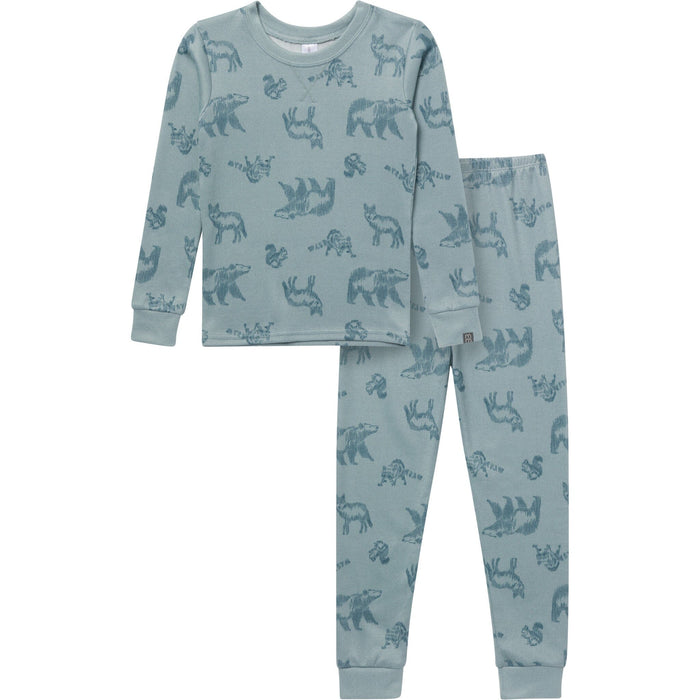 2-Piece Baby Boys Light Blue Snug Fitting Footless Pajama Set Sleepwear Gerber®
