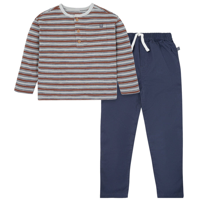 2-Piece Baby Boys Wrought Iron Henley Top and Pant Set Outfits & Sets Gerber®