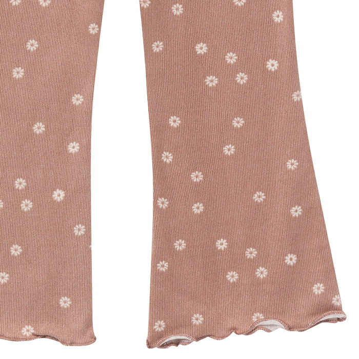 2-Piece Baby Girls Brown Ruffle Collar Top and Flare Pant Set Outfits & Sets Gerber®