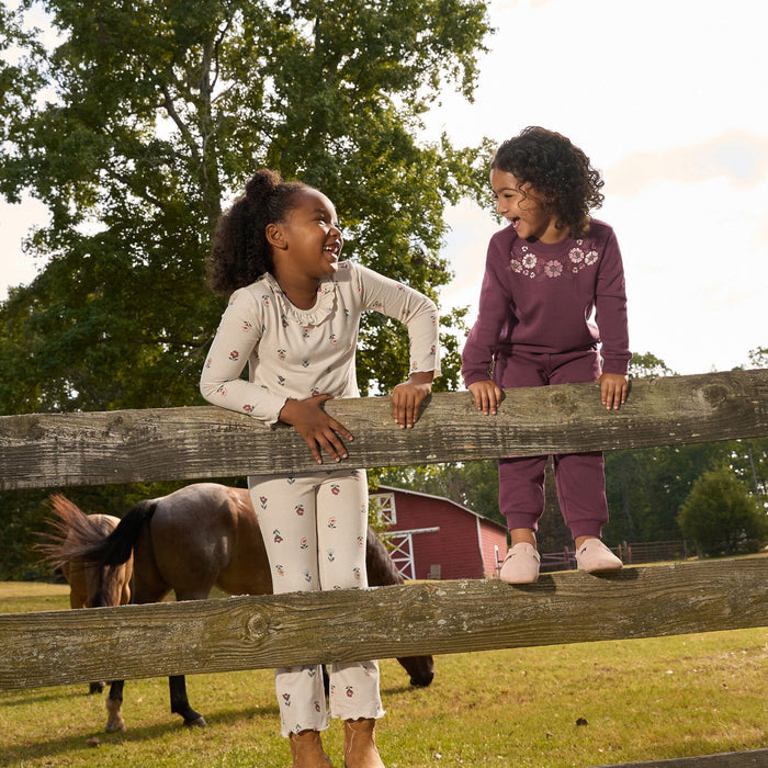 2-Piece Baby Girls Purple Sweatshirt and Jogger Set Outfits & Sets Gerber®