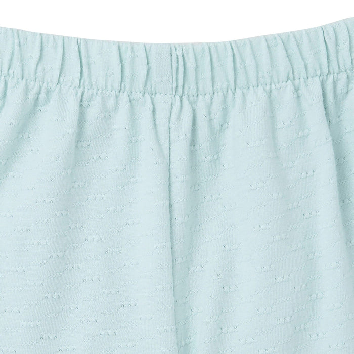 2-Piece Girls Misty Blue Happy Shoes Eyelet Top and Shorts outfits modern moments™ by Gerber®
