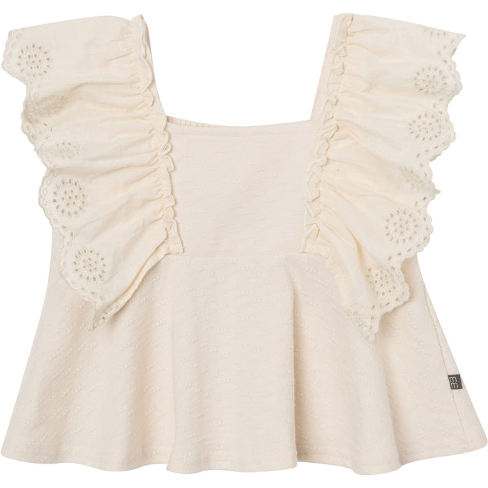 2-Piece Girls Madcap Gray Self Eyelet Embr Top and Shorts outfits modern moments™ by Gerber®
