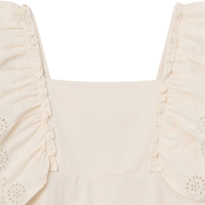 2-Piece Girls Madcap Gray Self Eyelet Embr Top and Shorts outfits modern moments™ by Gerber®