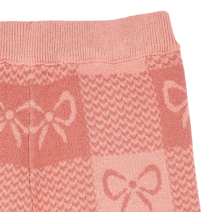 2-Piece Baby Girls Pink Ribbons Jacquard Seater Knit Top and Pant Set Outfits & Sets Gerber®