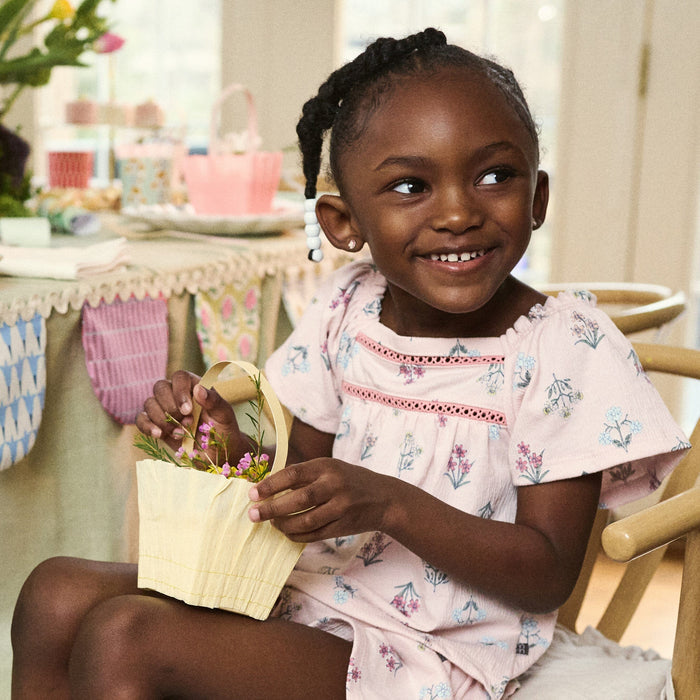 2-Piece Girls Pink Floral Top and Shorts Set outfits modern moments™ by Gerber®