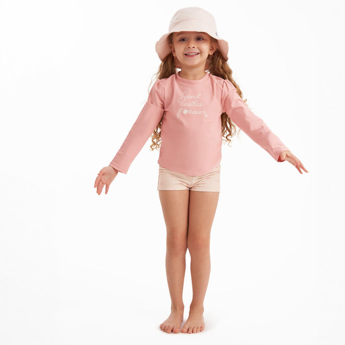 2-Piece Infant and Toddler Girls Starfish Rashguard Set