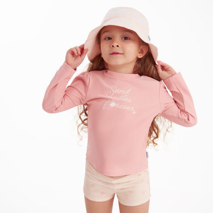 2-Piece Infant and Toddler Girls Starfish Rashguard Set