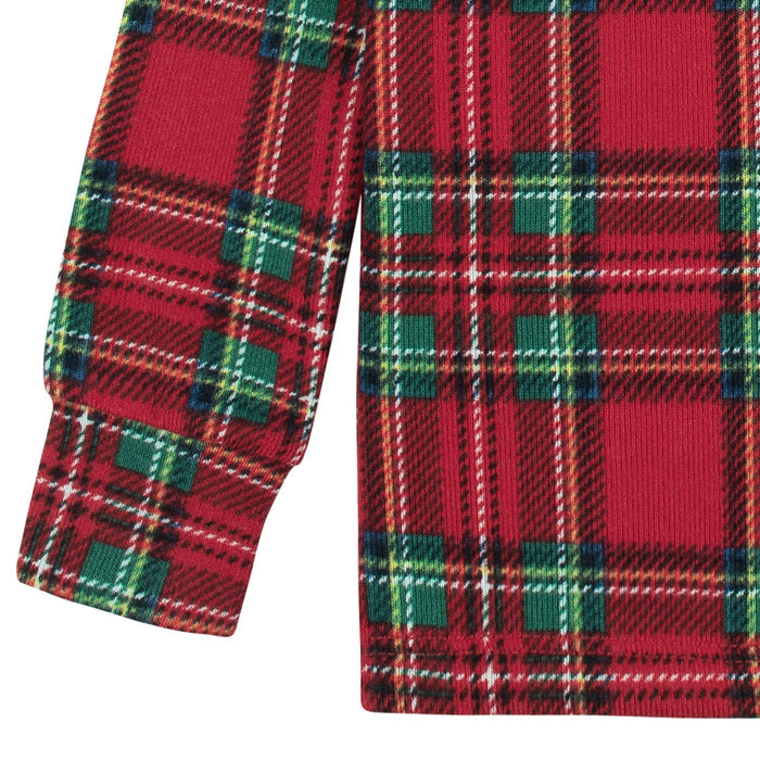 2-Piece Infant and Toddler Neutral Stewart Plaid Snug Fit Pajama Set