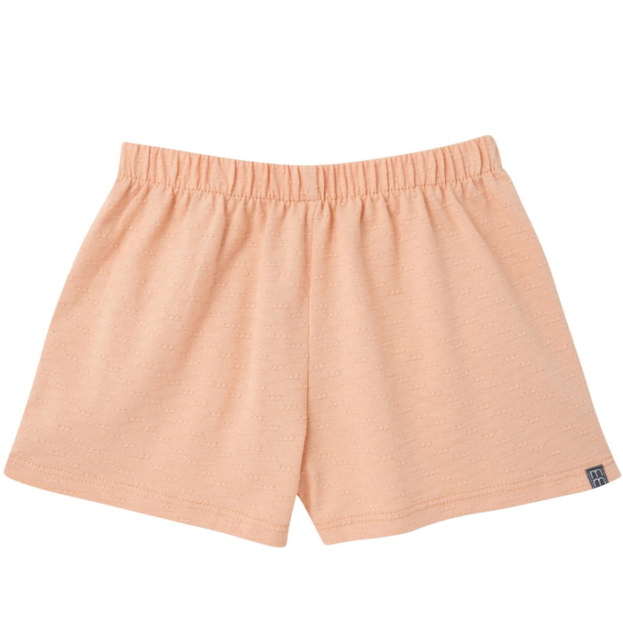 2-Piece Girls Apricot Cream Dusty Rose Eyelet Top and Shorts outfits modern moments™ by Gerber®