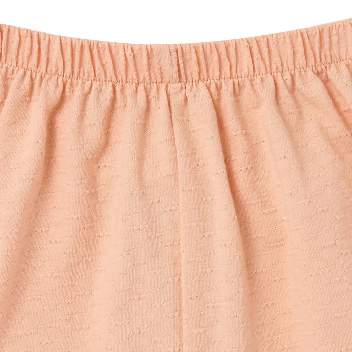 2-Piece Girls Apricot Cream Dusty Rose Eyelet Top and Shorts outfits modern moments™ by Gerber®