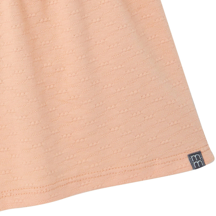 2-Piece Girls Apricot Cream Dusty Rose Eyelet Top and Shorts outfits modern moments™ by Gerber®
