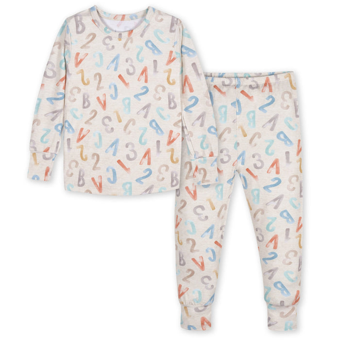 2-Piece Infant & Toddler ABC Buttery-Soft Viscose Made from Eucalyptus Snug Fit Pajamas