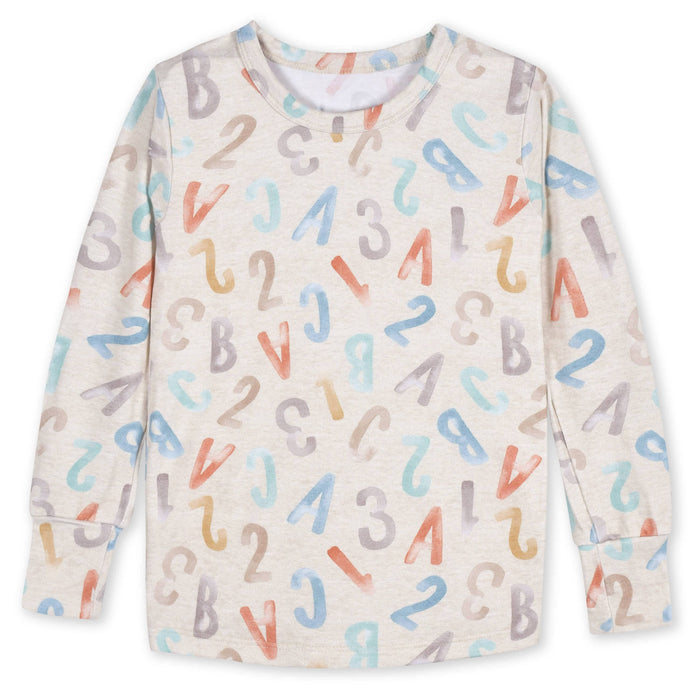 2-Piece Infant & Toddler ABC Buttery-Soft Viscose Made from Eucalyptus Snug Fit Pajamas