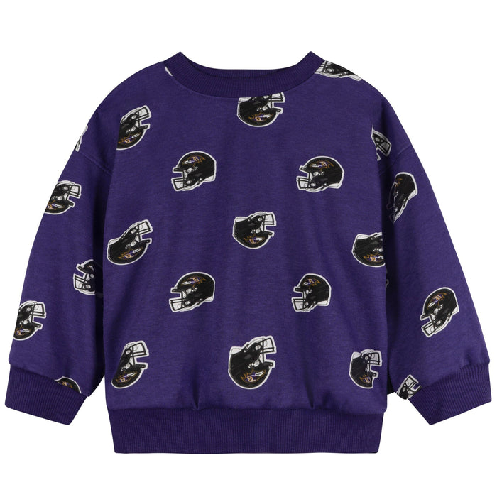 2-Piece Infant & Toddler Neutral Baltimore Ravens Sweatshirt and Pant Set Outfits & Sets NFL
