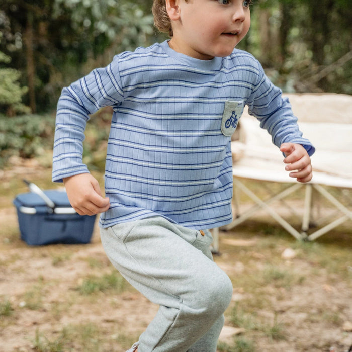 2-Piece Infant & Toddler Boys Blue Stripe Top & Jogger Set outfits Gerber®