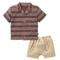 2-Pack Infant & Toddler Boys Brown Collar Top & Harem Pants Bundle outfits Gerber Childrenswear