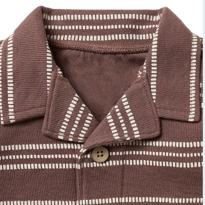 2-Pack Infant & Toddler Boys Brown Collar Top & Harem Pants Bundle outfits Gerber Childrenswear