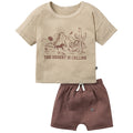 2-Piece Infant & Toddler Boys Desert T-Shirt & Brown Harem Shorts Set outfits-doorbusters modern moments™ by Gerber®