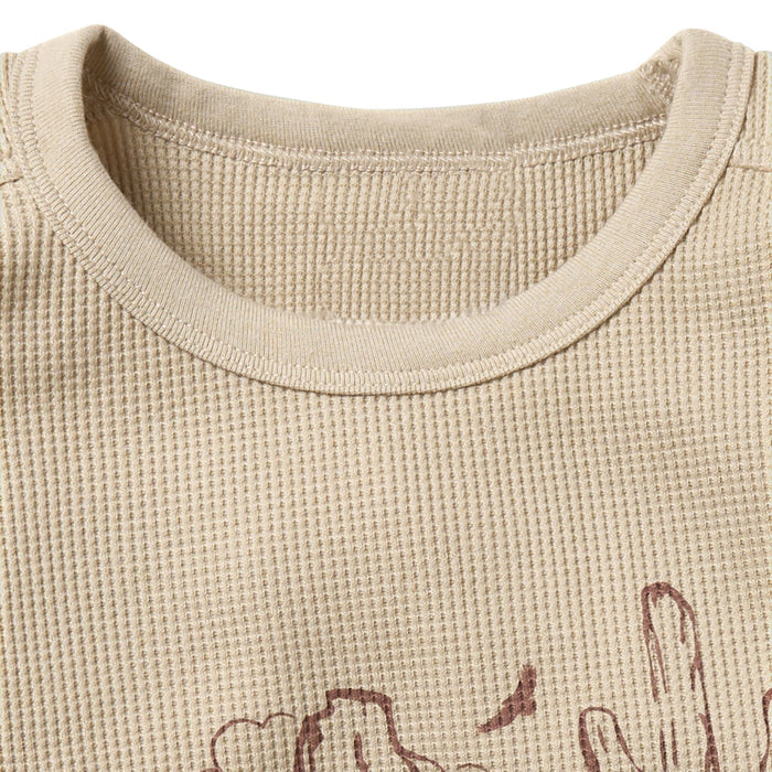 2-Pack Infant & Toddler Boys Light Tan Box Shirt & Brown Harem Shorts Bundle outfits Gerber Childrenswear