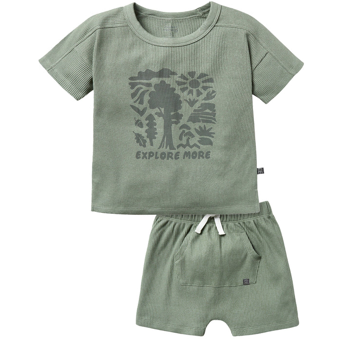 2-Piece Infant & Toddler Boys Explore More T-Shirt & Green Harem Shorts Bundle outfits-doorbusters modern moments™ by Gerber®