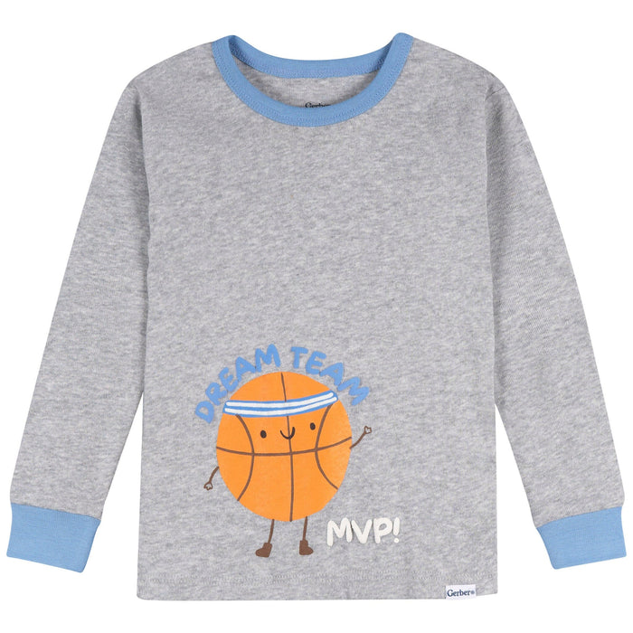 2-Piece Infant & Toddler Boys Gray Mvp Cotton Pajama Set sleepwear Gerber®