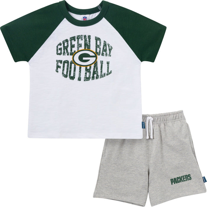 2-Piece Infant & Toddler Boys Green Bay Packers T-Shirt and Shorts Set Outfits & Sets NFL