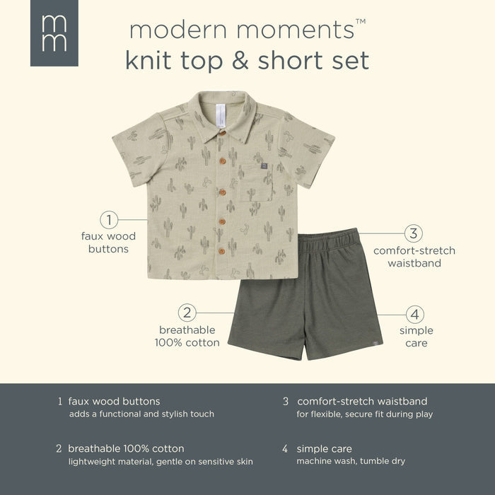 2-Piece Infant & Toddler Boys Green Resort Shirt and Shorts Set outfits Modern Moments™ by Gerber®