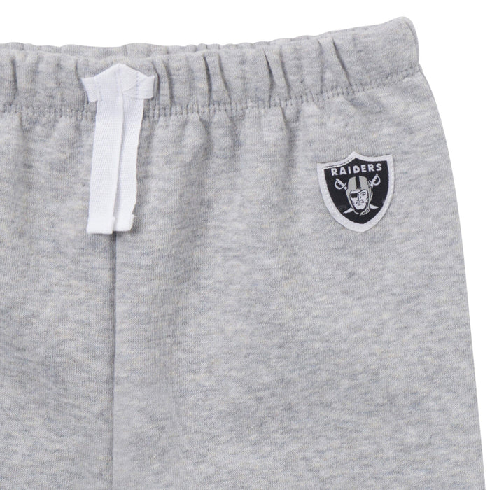 2-Piece Infant & Toddler Boys Las Vegas Raiders Shirt and Sweatpant Set Outfits & Sets NFL