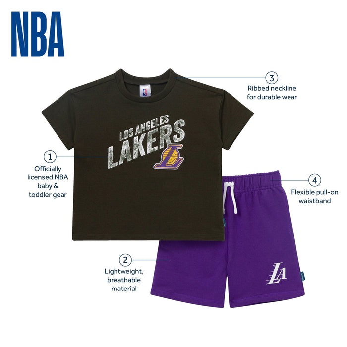2-Piece Infant & Toddler Boys Los Angeles Lakers T-Shirt & Shorts Set Outfits & Sets Gerber®