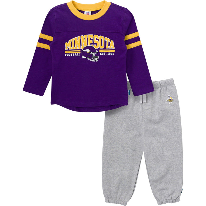 2-Piece Infant & Toddler Boys Minnesota Vikings Shirt and Sweatpant Set Outfits & Sets NFL