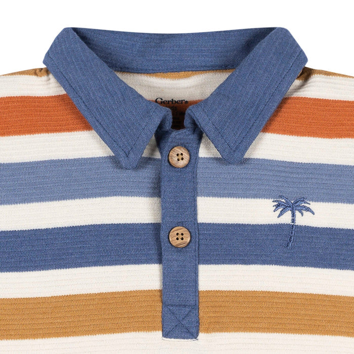 2-Piece Infant & Toddler Boys Red & Blue Polo Shirt and Shorts Set Outfits & Sets Gerber®