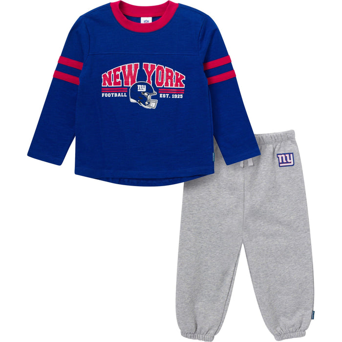 2-Piece Infant & Toddler Boys New York Giants Shirt and Sweatpant Set NFL NFL
