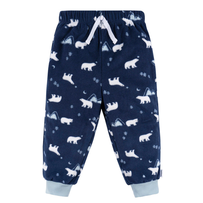 2-Piece Infant & Toddler Boys Polar Bears Fleece Pajamas